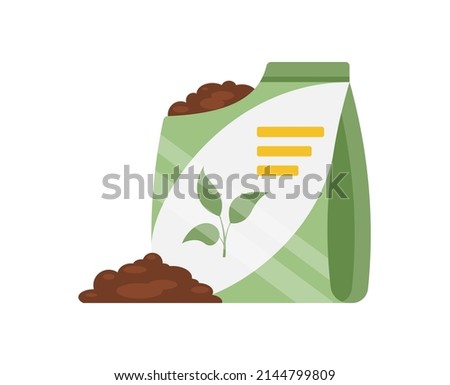 Fertile land package isometric icon vector illustration. Organic compost pack ground garden tool bio agronomy isolated. Ecology mineral soil for growing plants agriculture work Royalty-Free Stock Photo #2144799809
