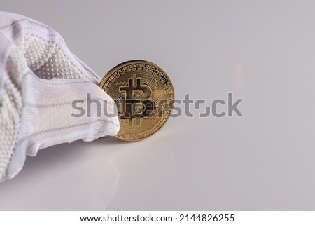 bitcoin coin on white background 