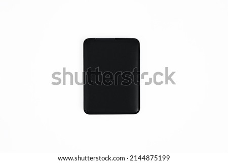External harddisk drive black colour on white background