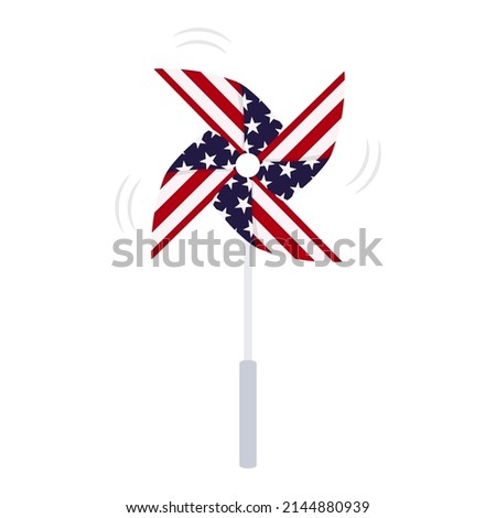 4th of july wind spinner icon. Clipart image isolated on white background
