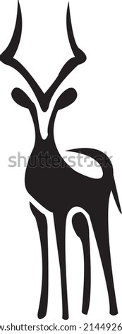 
stylized deer in black color