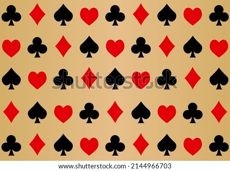 playing cards poker background vector illustration