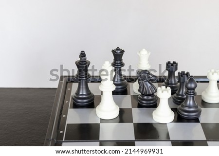 concept chess board game black. planning and decision making business leader concept.