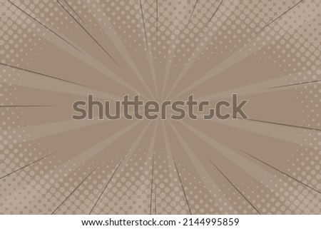 Abstract comic style blank background with sun burst and dot halftone	