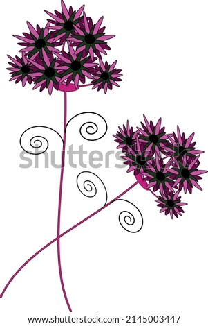 Lilac flowers on twigs. A vector file is useful for creating your designs.