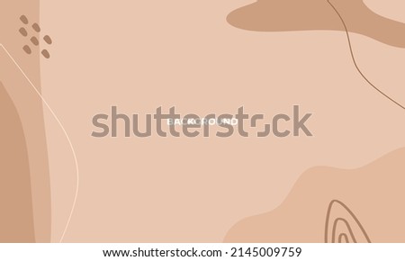 Abstract wavy cream backgrounds. Hand drawn various shapes and doodle objects. Contemporary organic modern trendy vector illustrations. Every background is isolated. Pastel colors