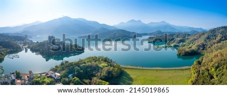 Aerial view Landscape of Sun Moon Lake in Nantou, Taiwan
