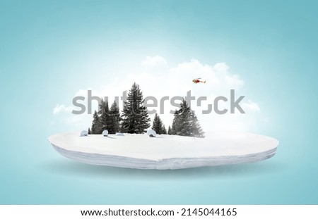 Winter in the forrest . Mixed media Royalty-Free Stock Photo #2145044165