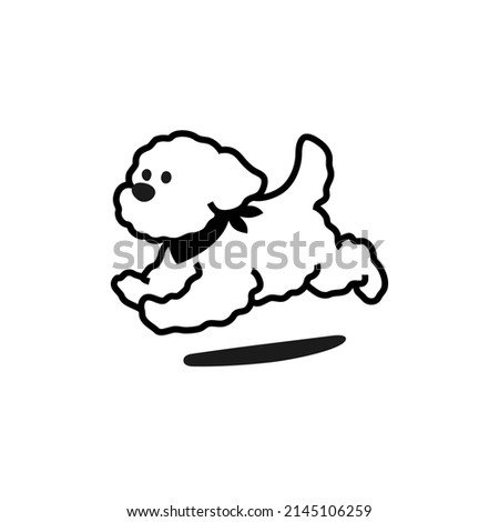 Dog, toy poodle, vector symbol design Royalty-Free Stock Photo #2145106259