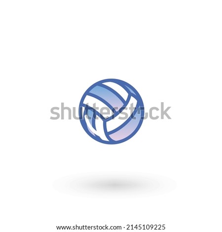 Big Sport line icon - Volleyball ball