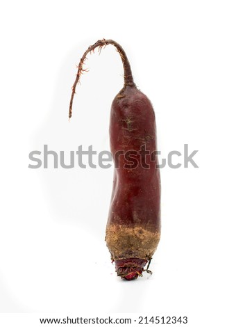 beet red on a white background