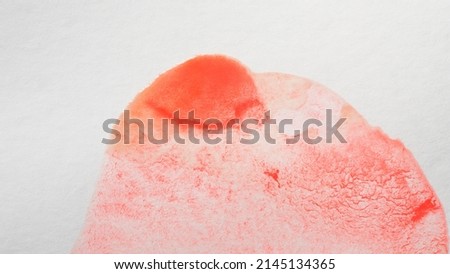 Abstract red watercolor hand painting on paper background, watercolor background
