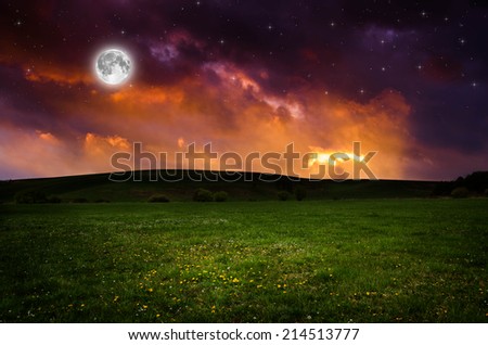 Night background. Elements of this image furnished by NASA.