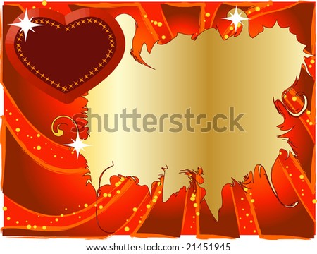 Red background with heart