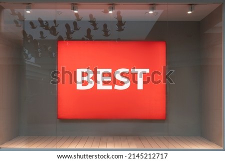 word best is on the red billboard. best quality or product