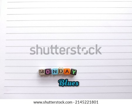 Words concept on Blank white worksheet exercise book
