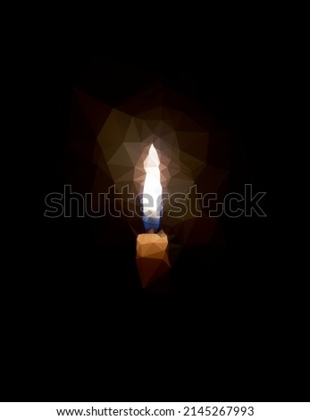 A picture of a different candle and deep with a black Background