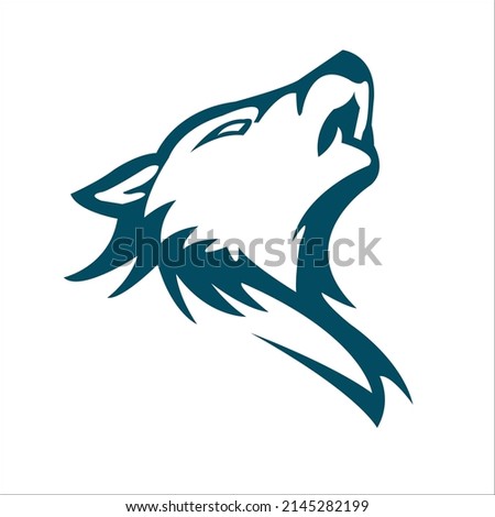 Wolf Logo Vector EPS Dark Blue Logo Customizable And Scalable