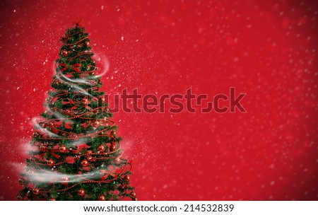 Christmas tree, christmas card template