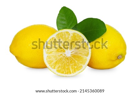 Isolated lemons on a white background