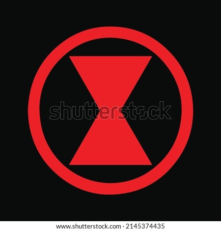 red circle round x red black supe power icon sign identity symbol logo art vector template