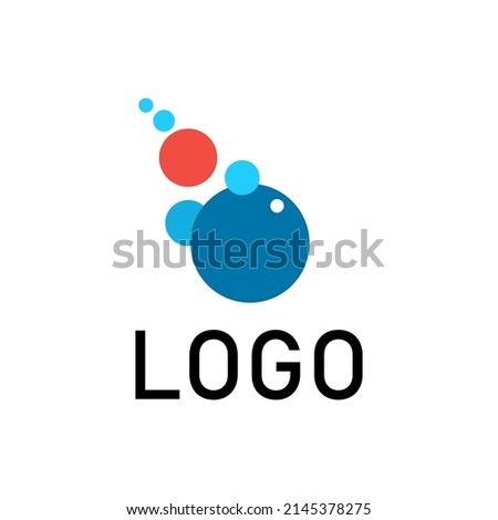 Water bubbles logo template. Vector icon.