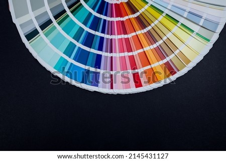 color palette isolated on black background