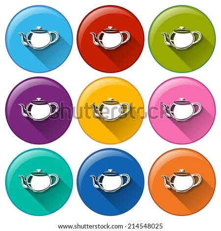 Illustration of the teakettle icons on a white background