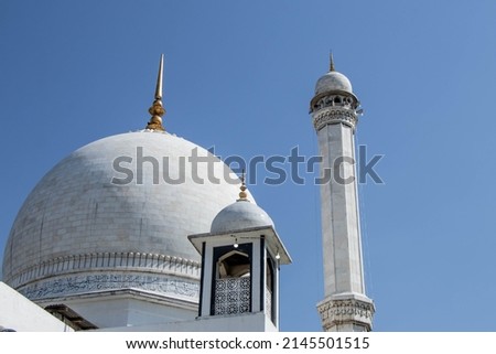 Beautiful Minarets of Hazratbal Masjid, Srinagar, Jammu and Kashmir