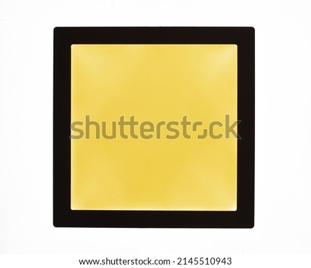 yellow screen on white background