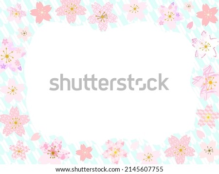 Full frame of cherry blossoms, Japanese pattern backgrounds