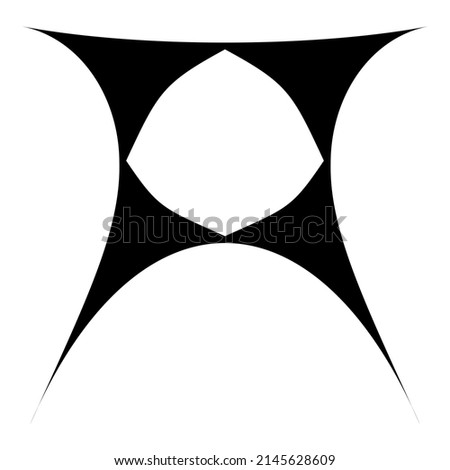 Abstract Trapeze Pattern Flat Icon Isolated On White Background