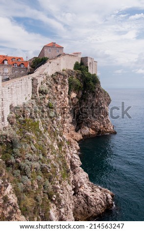 View of a citadel near the old city of Dubrovnik, Croatia