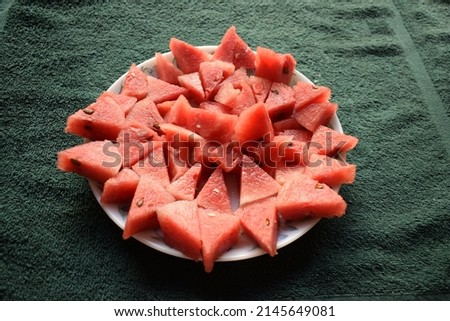 sliced watermelon on a plate
