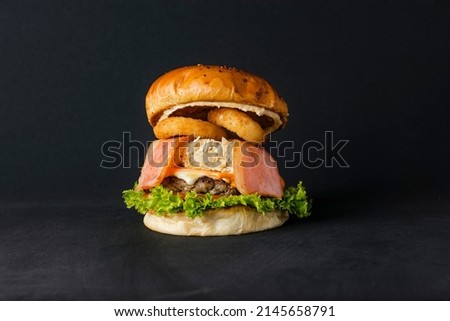 delicious burger ready to enjoy with family or friends