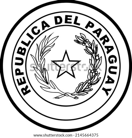 Coat of arms of the Republic of Paraguay Royalty-Free Stock Photo #2145664375