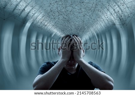 Concept of problems and personal crisis of a person. Royalty-Free Stock Photo #2145708563