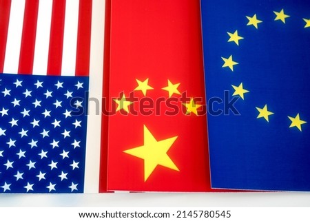 flags of China and America