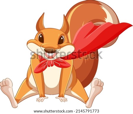 Cute squirrel with happy smile illustration