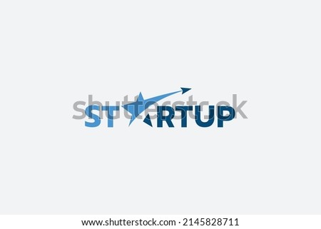 startup logo with a star and rocket as letter "A"