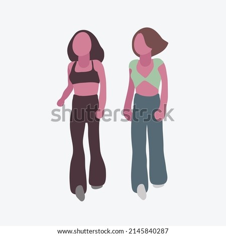 faceless characters clip art vector isolated
