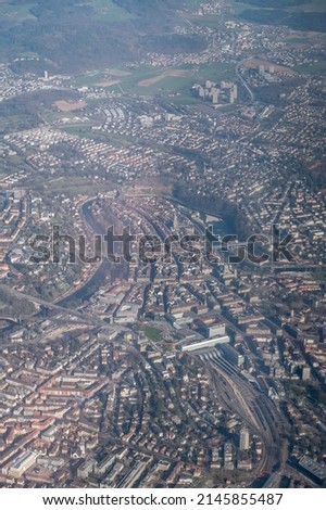 aerial view of the city of Bern