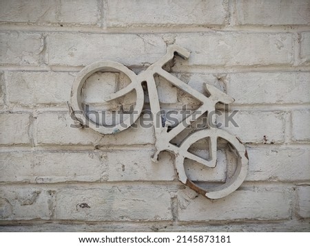 cute minimalist wall decoration bicycle