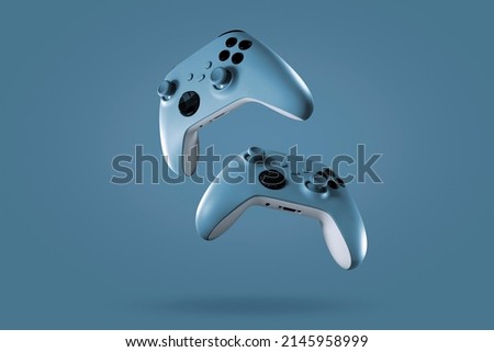 Next Generation game controllers isolated Royalty-Free Stock Photo #2145958999