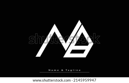 Alphabet letters Initials Monogram logo NB , BN