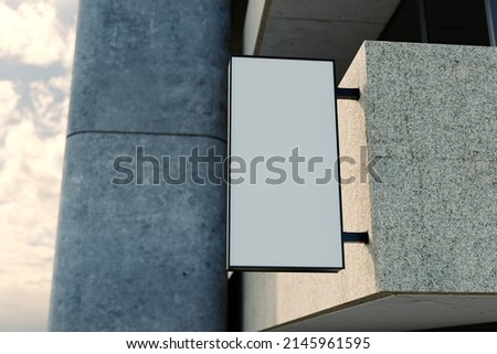Photo blank signboard on the street