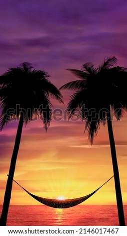 Synthwave and retrowave background template. Palms, sun and space in computer game. Retro design, rave music, 80s computer graphics and sci-fi concept.