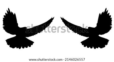 Illustration Vector Graphic of Black dove icon.