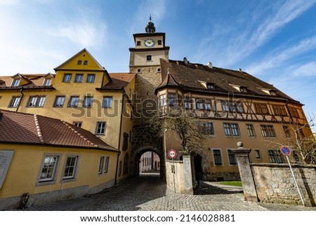 Beautiful image of the medival city, Rothenburg.