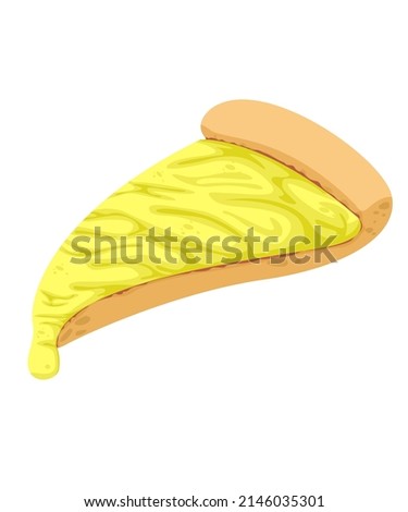 Cheese Pizza Popular delicious food Cheese lovers. Vector and illustration with isolation and white background